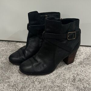 Cole Haan Black Leather Ankle Boots